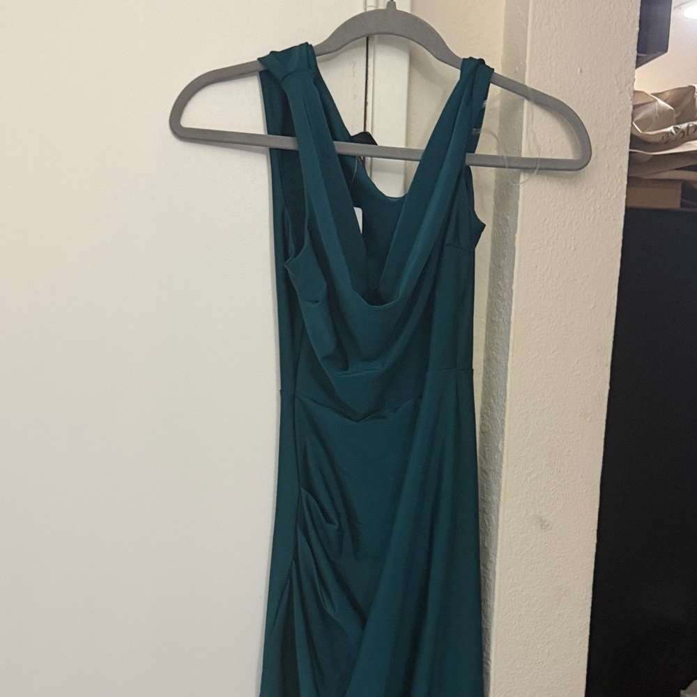 Windsor Teal Backless Dress